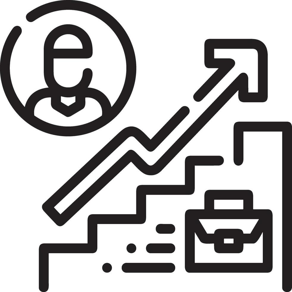 croissance affaires icône symbole vecteur image. illustration de le le progrès contour infographie stratégie développement conception image