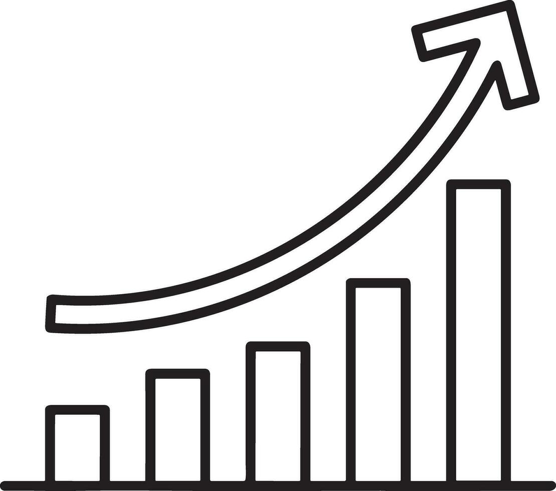 croissance affaires icône symbole vecteur image. illustration de le le progrès contour infographie stratégie développement conception image