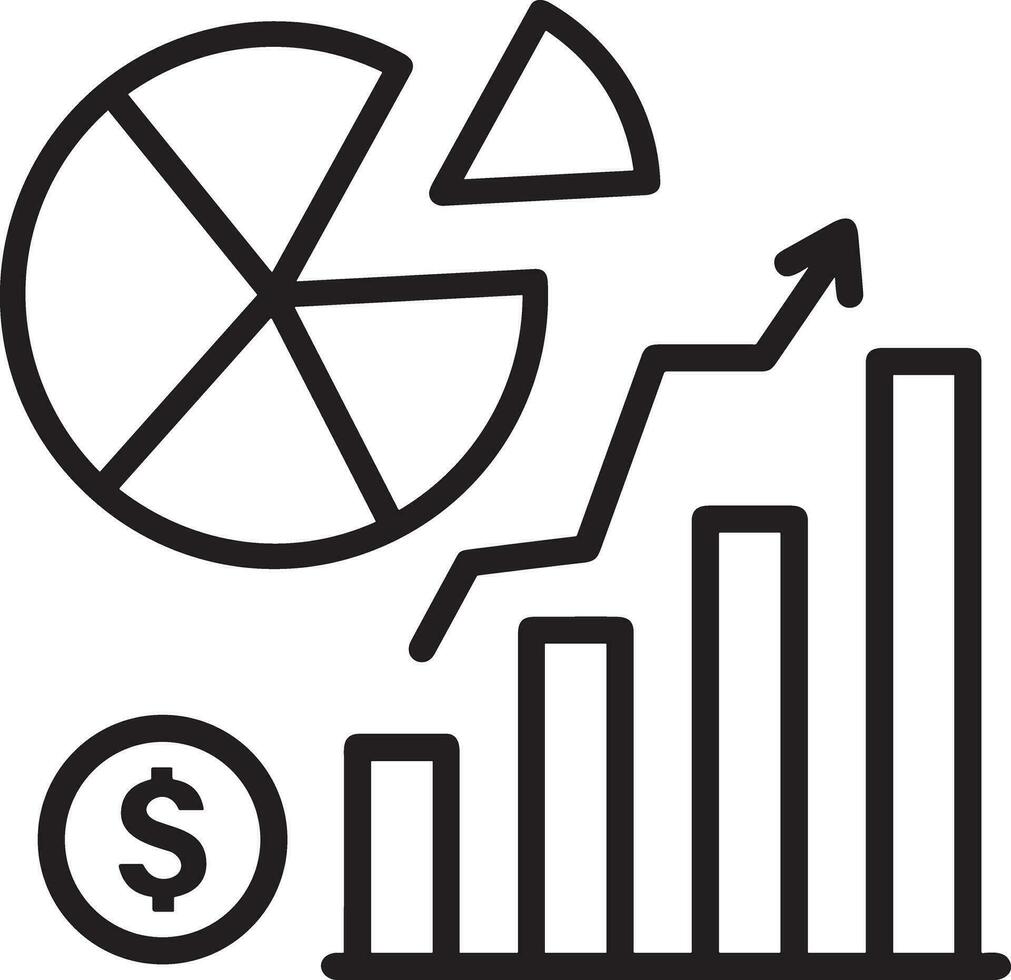 croissance affaires icône symbole vecteur image. illustration de le le progrès contour infographie stratégie développement conception image