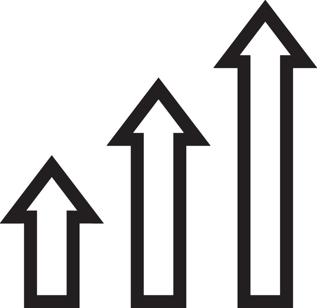 croissance affaires icône symbole vecteur image. illustration de le le progrès contour infographie stratégie développement conception image