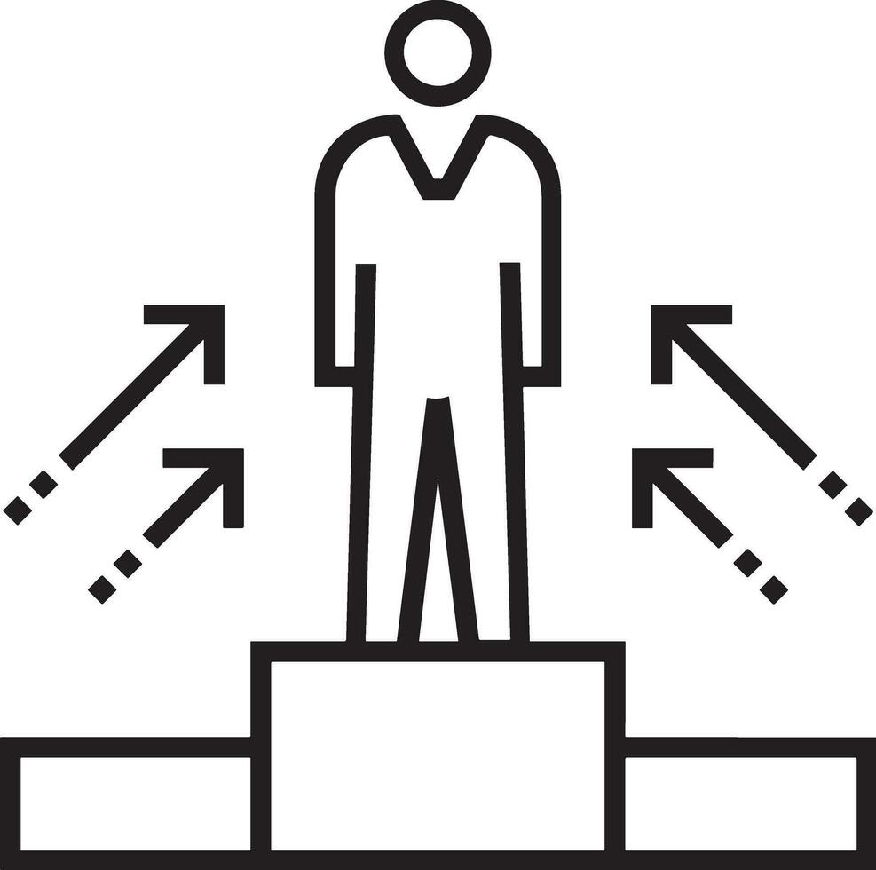 croissance affaires icône symbole vecteur image. illustration de le le progrès contour infographie stratégie développement conception image