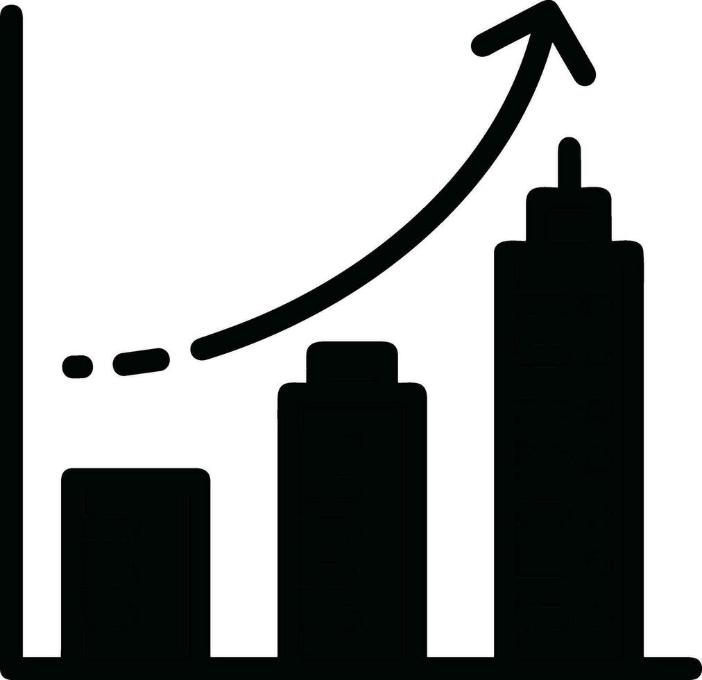 croissance affaires icône symbole vecteur image. illustration de le le progrès contour infographie stratégie développement conception image