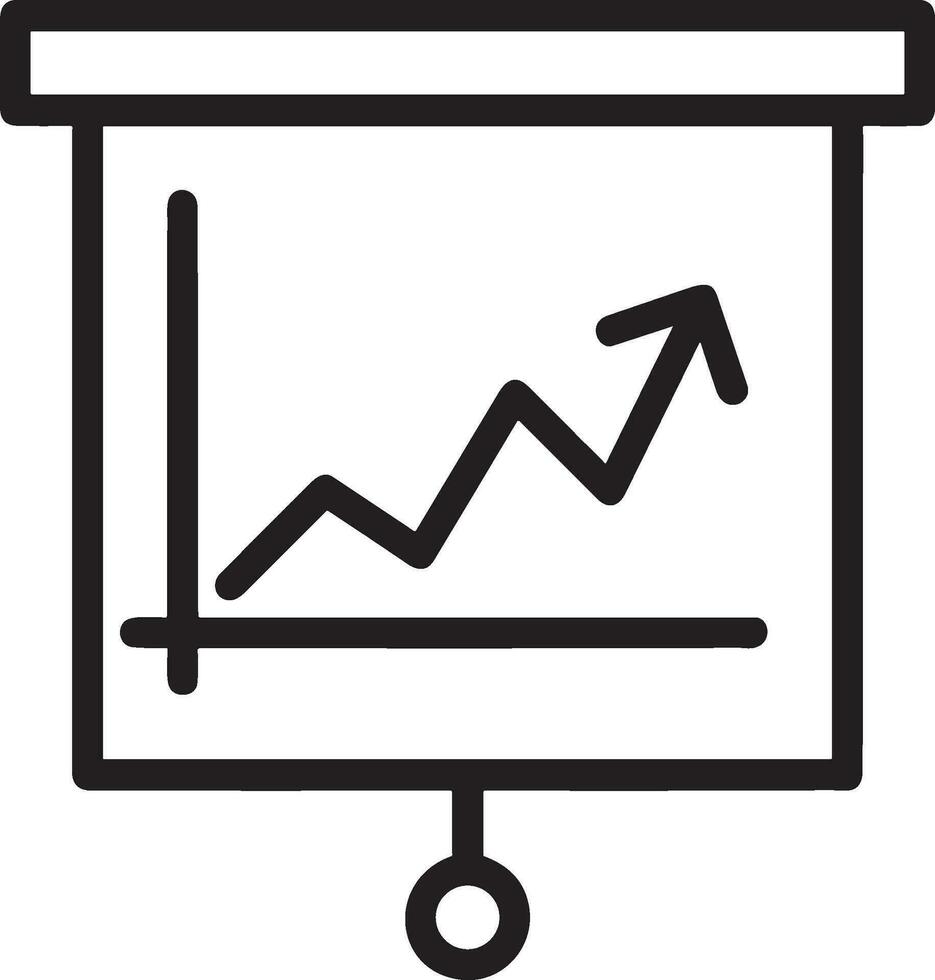 croissance affaires icône symbole vecteur image. illustration de le le progrès contour infographie stratégie développement conception image