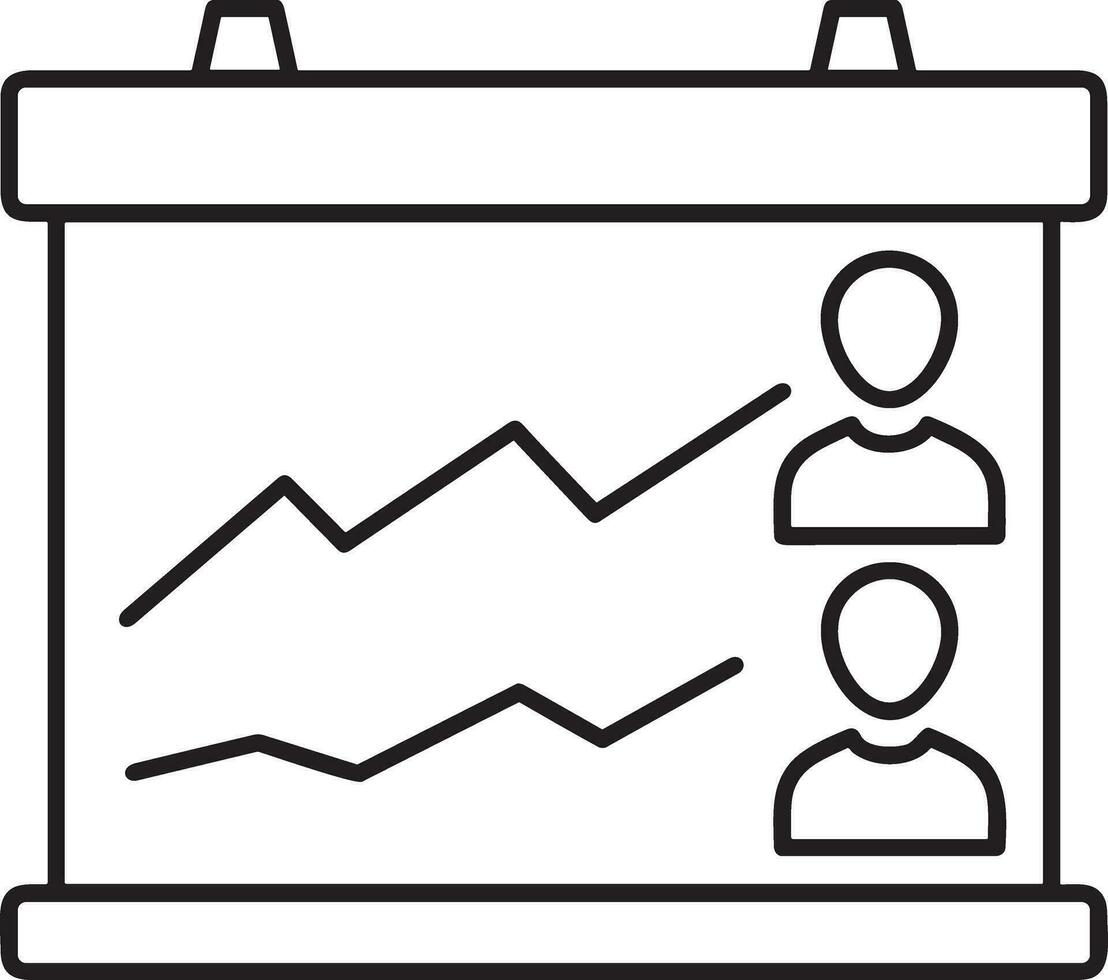 croissance affaires icône symbole vecteur image. illustration de le le progrès contour infographie stratégie développement conception image