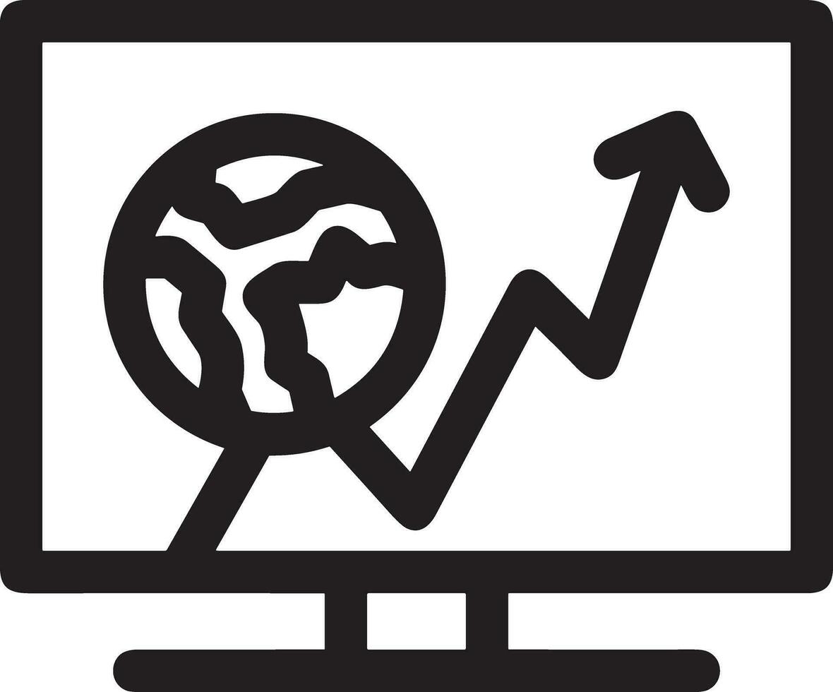 croissance affaires icône symbole vecteur image. illustration de le le progrès contour infographie stratégie développement conception image