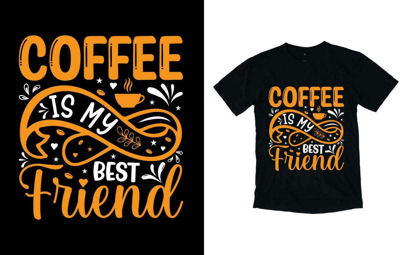 conception de t-shirt de typographie de café vecteur