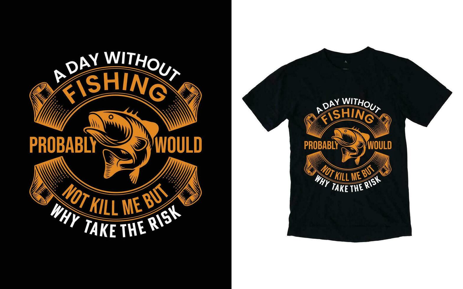 conception de t-shirt de typographie de pêche vecteur
