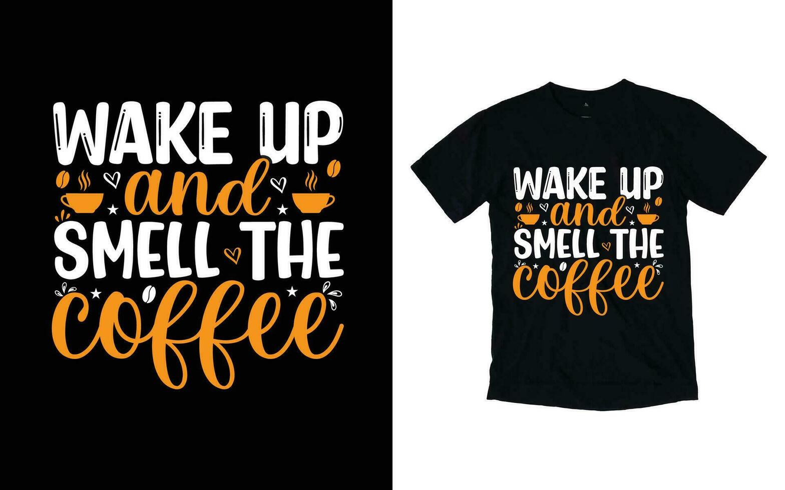 conception de t-shirt de typographie de café vecteur