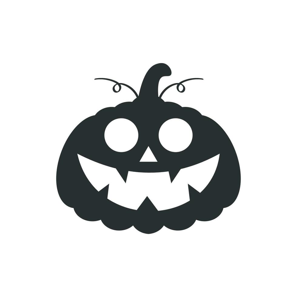 Halloween citrouille silhouette vecteur , Halloween fête élément