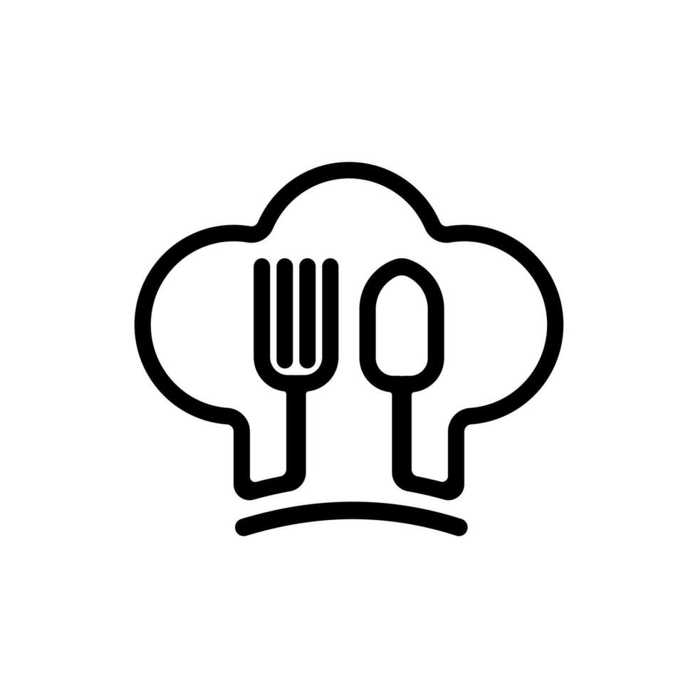 cuisine logo élément vecteur . cuisine ligne vecteur