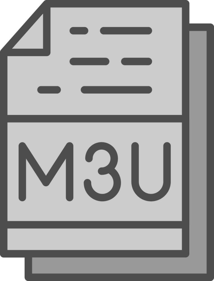 m3u fichier format vecteur icône conception