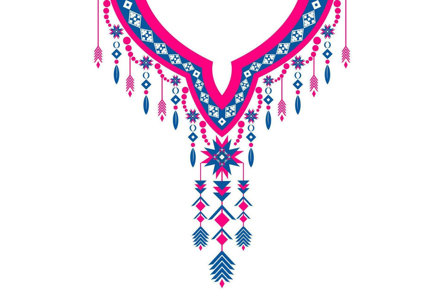 ethnique collier dentelle Oriental modèle. aztèque style broderie abstrait vecteur illustration. dessins pour mode texture, textile, tissu, chemise, tissu