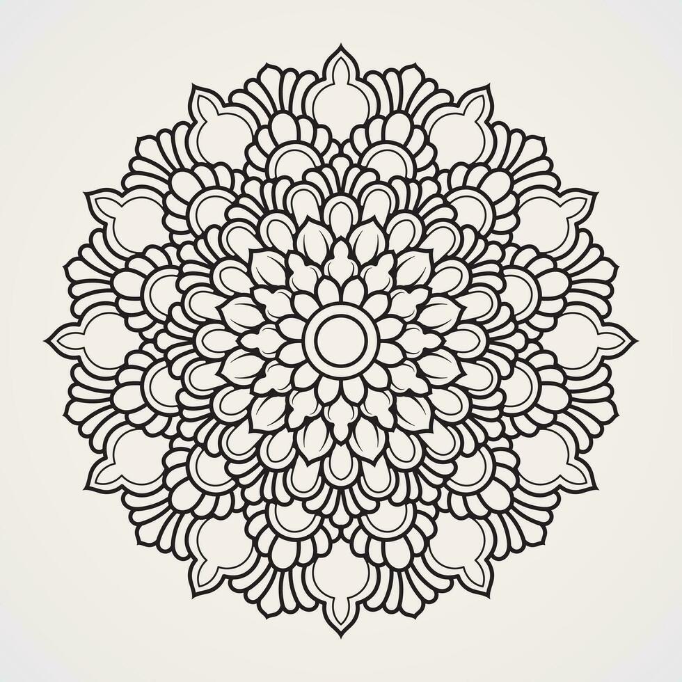 fleur mandala avec une combinaison de biologique ornements. adapté pour henné, tatouages, Photos, coloration livres. Islam, hindou, bouddha, Inde, Pakistan, Chinois, arabe vecteur