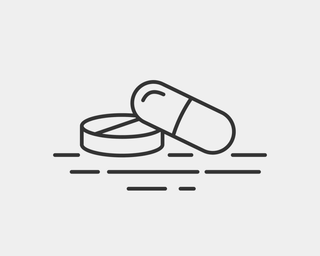 médical Icônes vecteur. pilules et capsules icône médicament médicament. vecteur