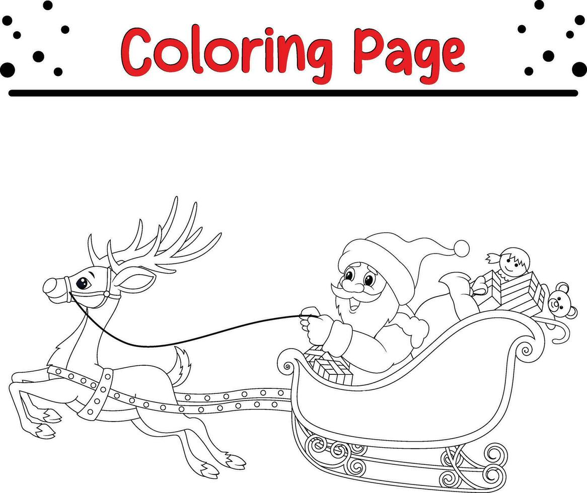 content Noël coloration page pour les enfants. vecteur