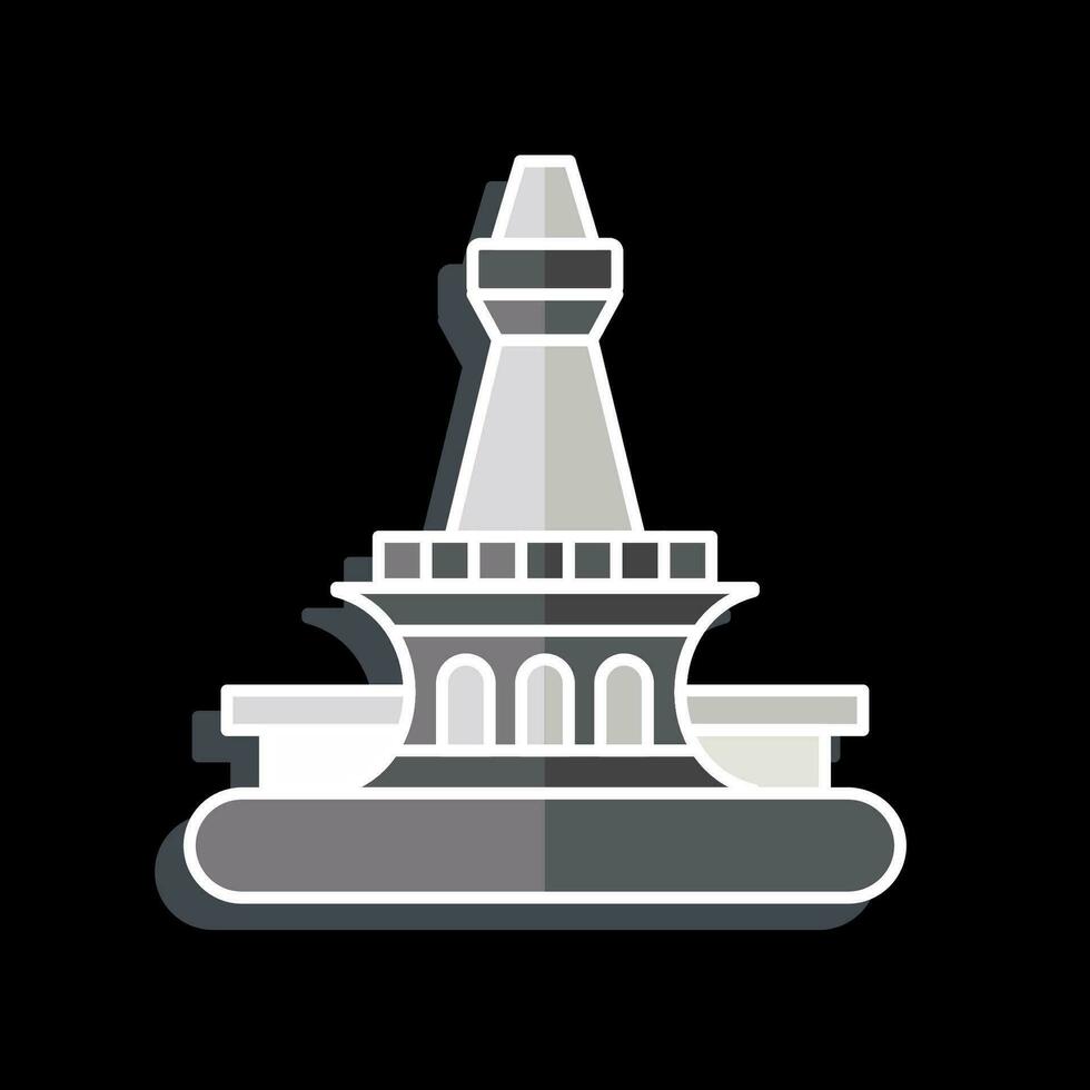 icône Djakarta. en relation à Capitale symbole. brillant style. Facile conception modifiable. Facile illustration vecteur