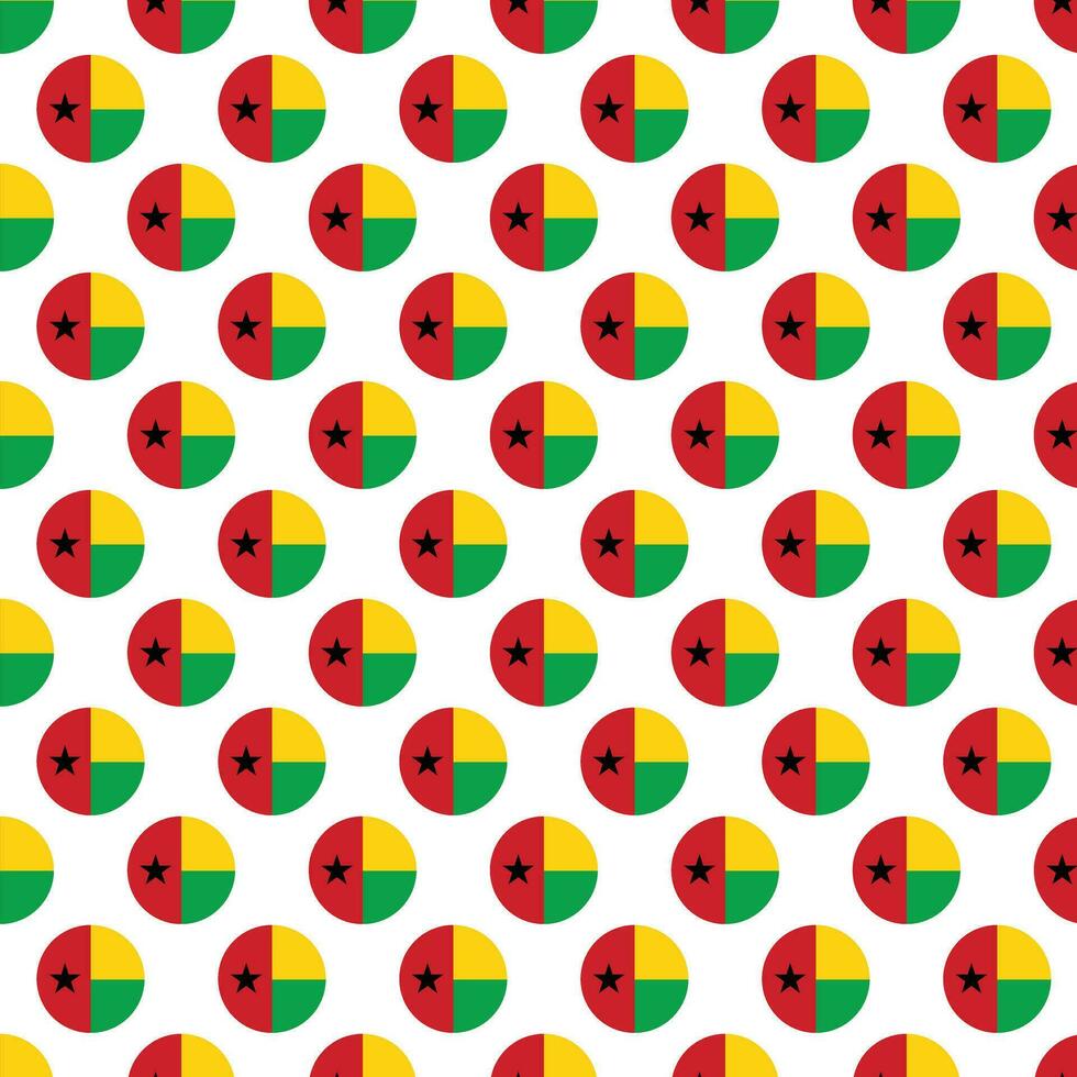 guinée-bissau drapeau modèle dans cercle forme répéter conception vecteur
