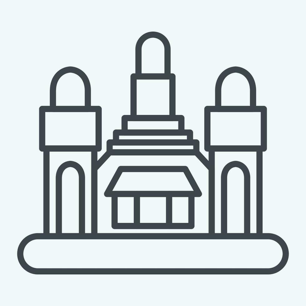 icône Bangkok. en relation à Capitale symbole. ligne style. Facile conception modifiable. Facile illustration vecteur