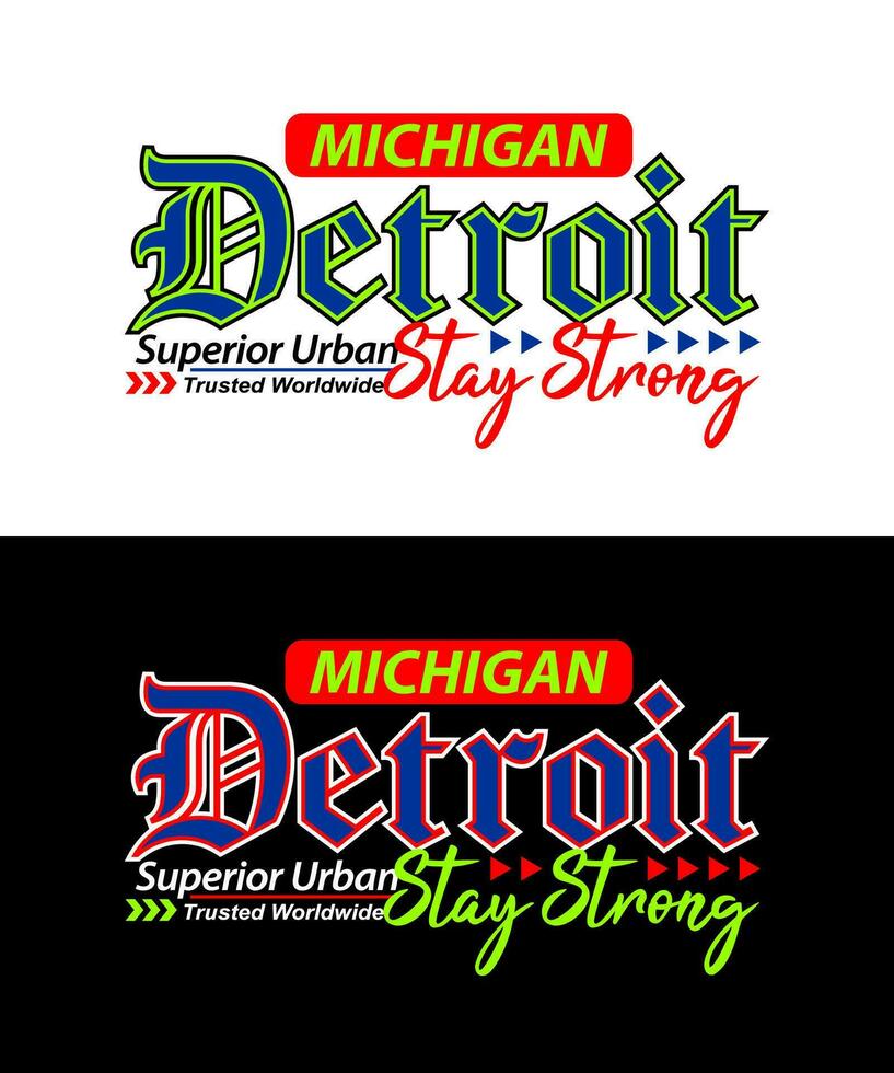 Detroit Urbain style police de caractères ancien collège, pour impression sur t chemises etc. vecteur