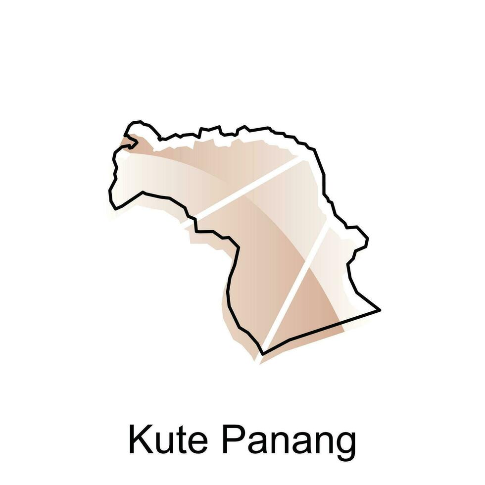 vecteur carte de kute Panang ville moderne contour, logo vecteur conception. abstrait, dessins concept, logo, logotype élément pour modèle.