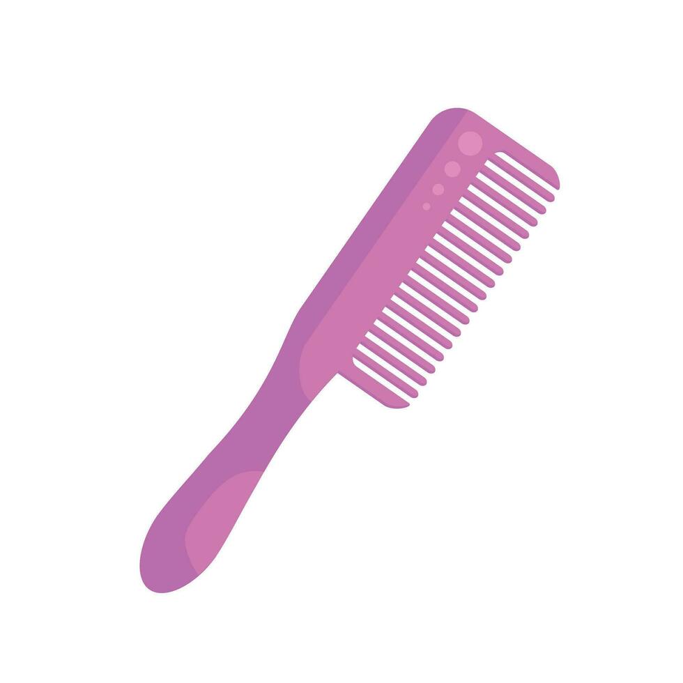 vecteur Plastique cheveux peigne rose mignonne dessin animé brosse