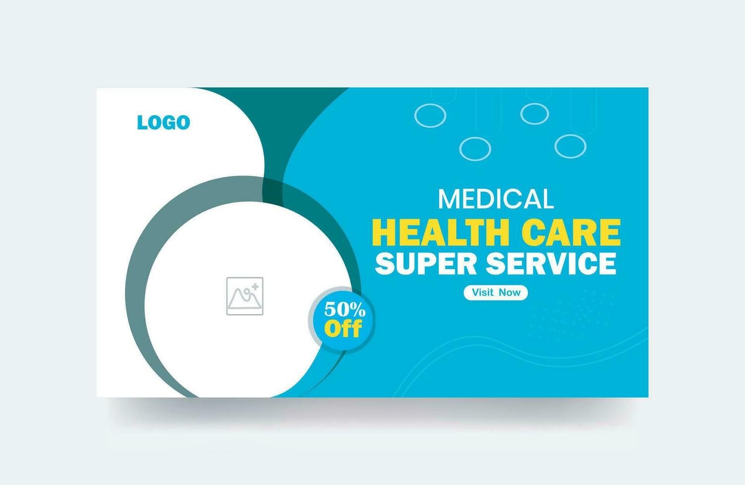 hôpital la vignette dentaire médical soins de santé social médias clinique bannière Publier conception modèle vecteur