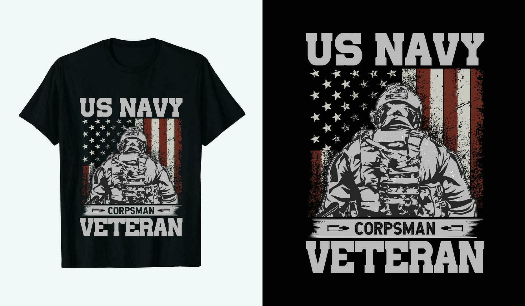 anciens combattants journée T-shirt. nous marine corpsman vétéran vecteur