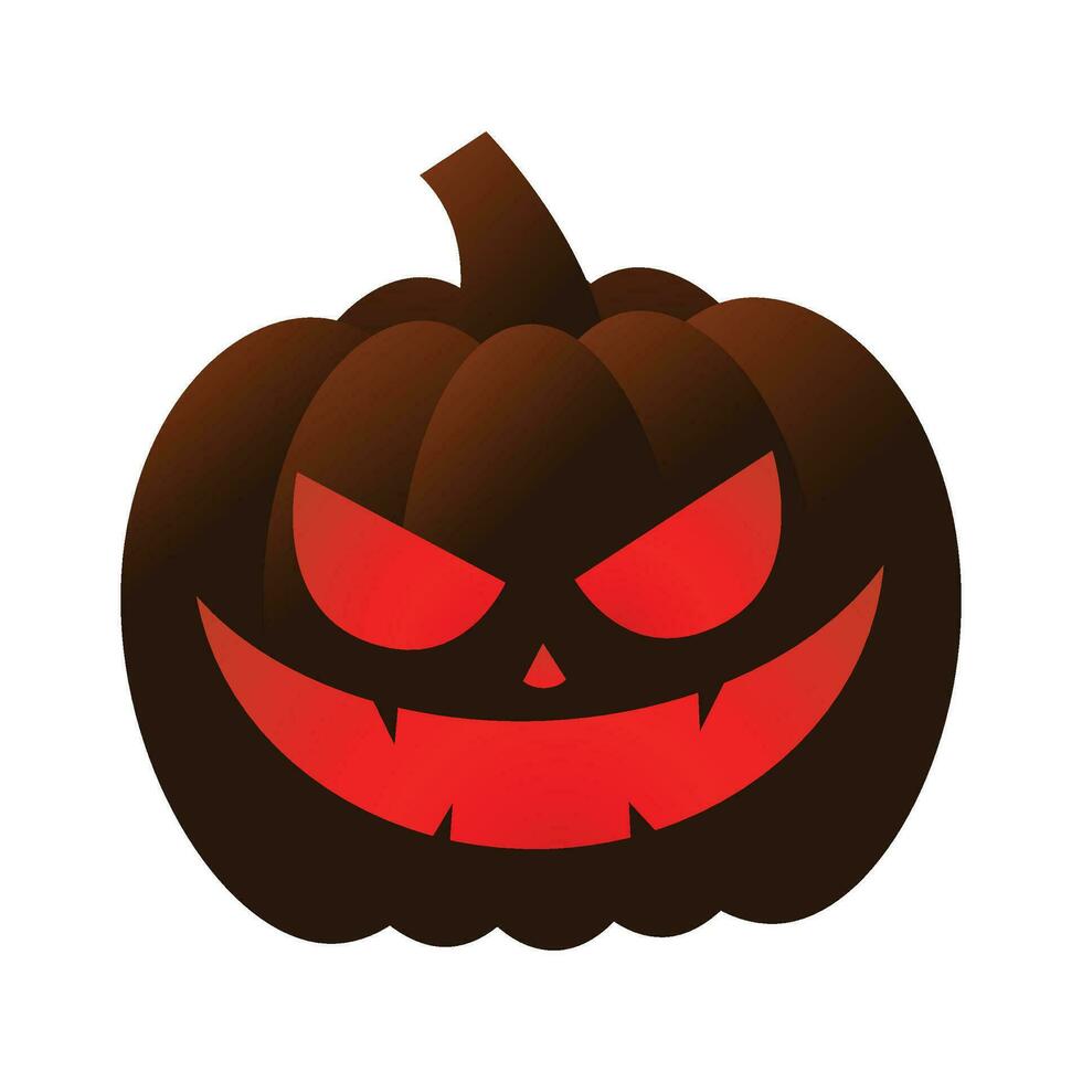 vecteur effrayant Halloween citrouille vecteur illustration