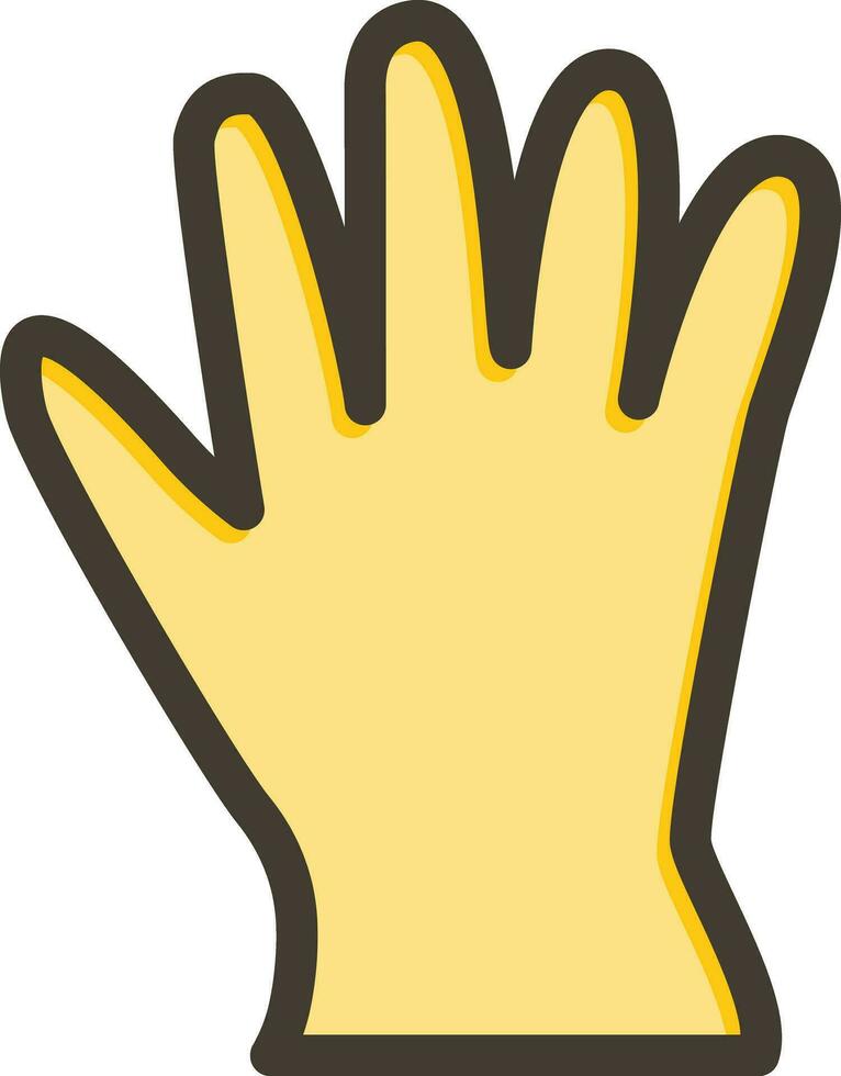 sécurité gants vecteur épais ligne rempli couleurs icône pour personnel et commercial utiliser.