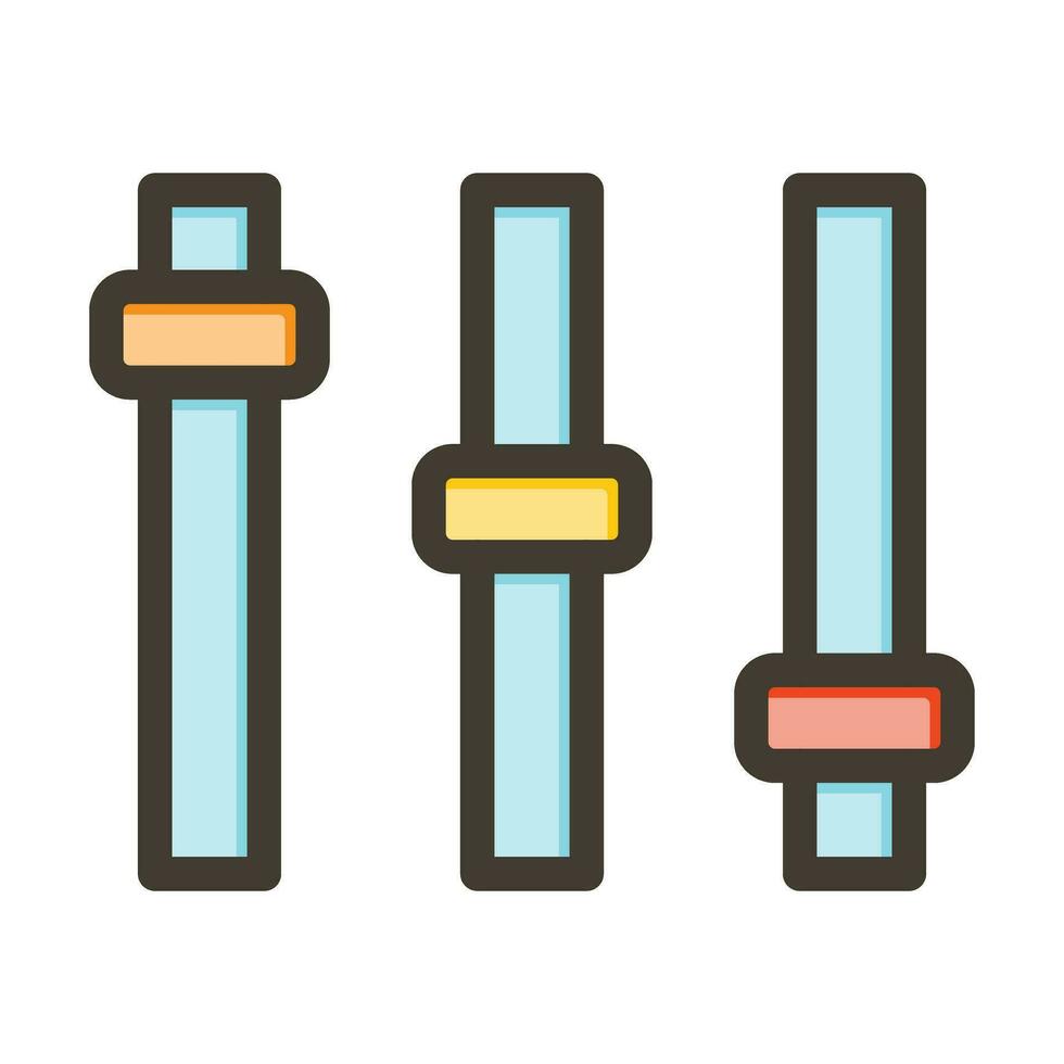 le volume contrôle vecteur épais ligne rempli couleurs icône pour personnel et commercial utiliser.