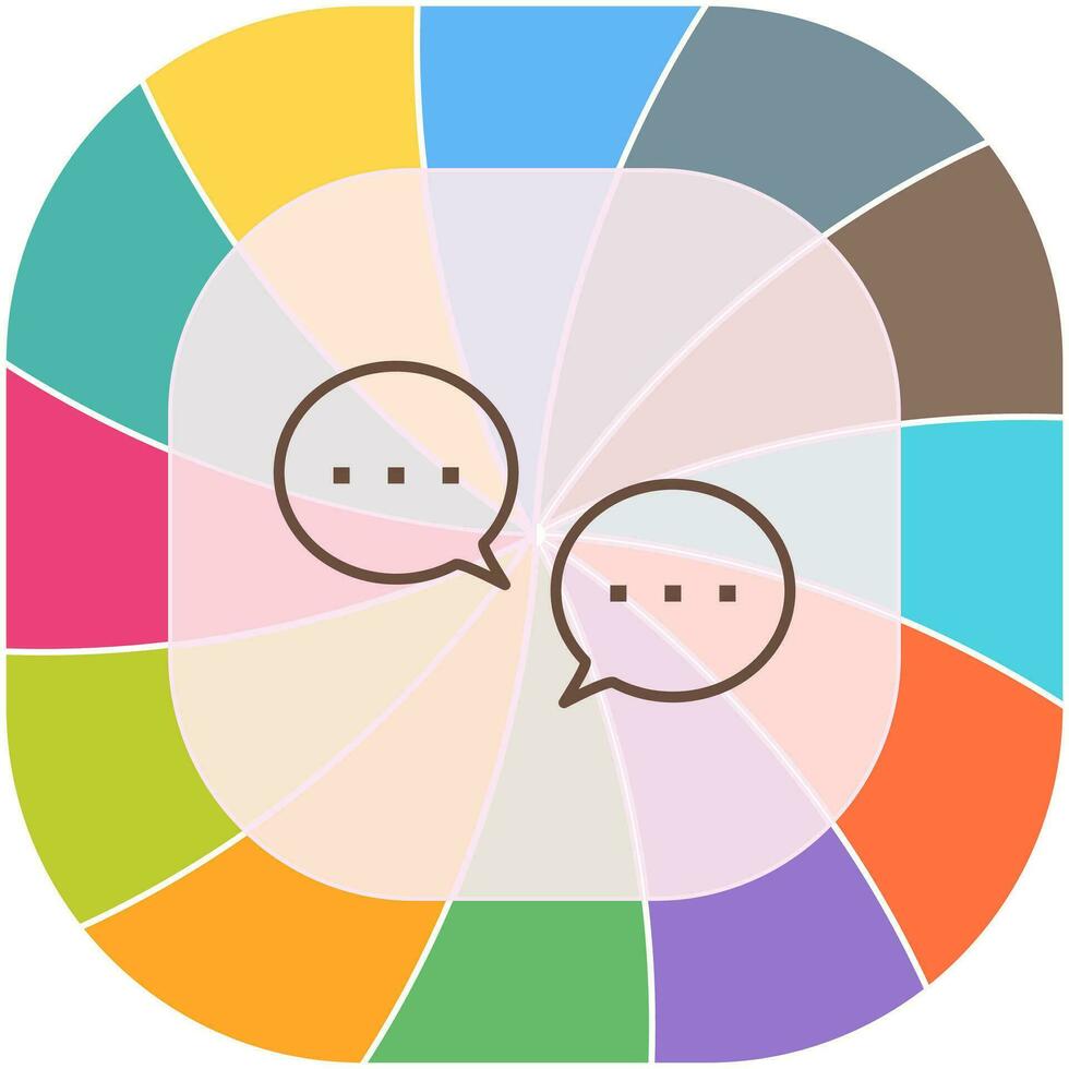 icône de vecteur de bulles de conversation unique