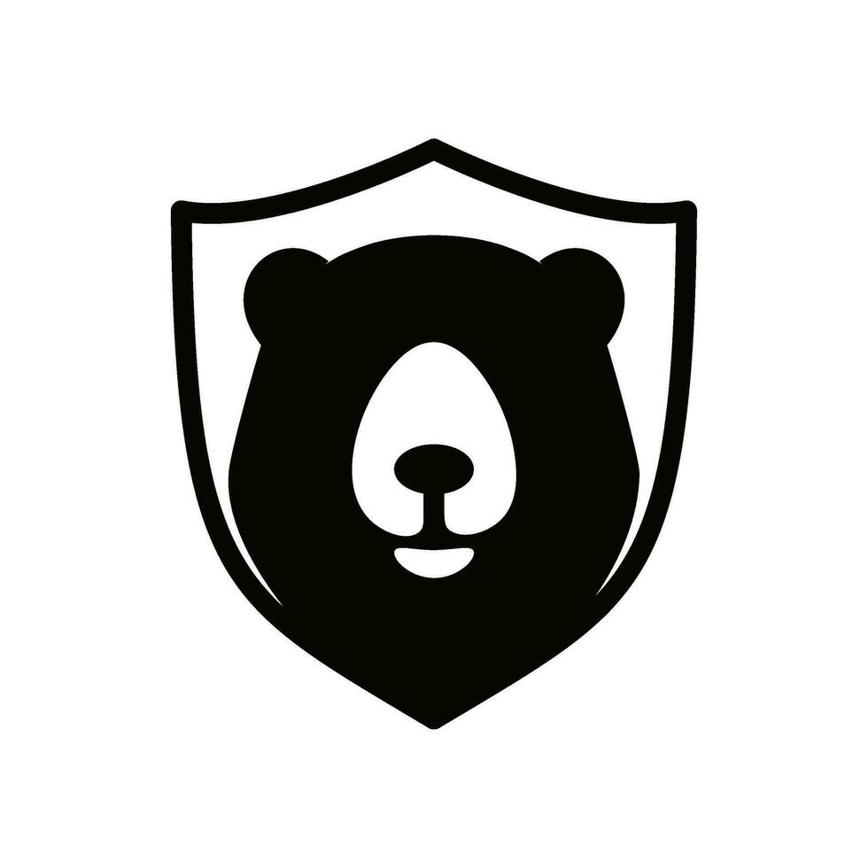 ours bouclier vecteur logo