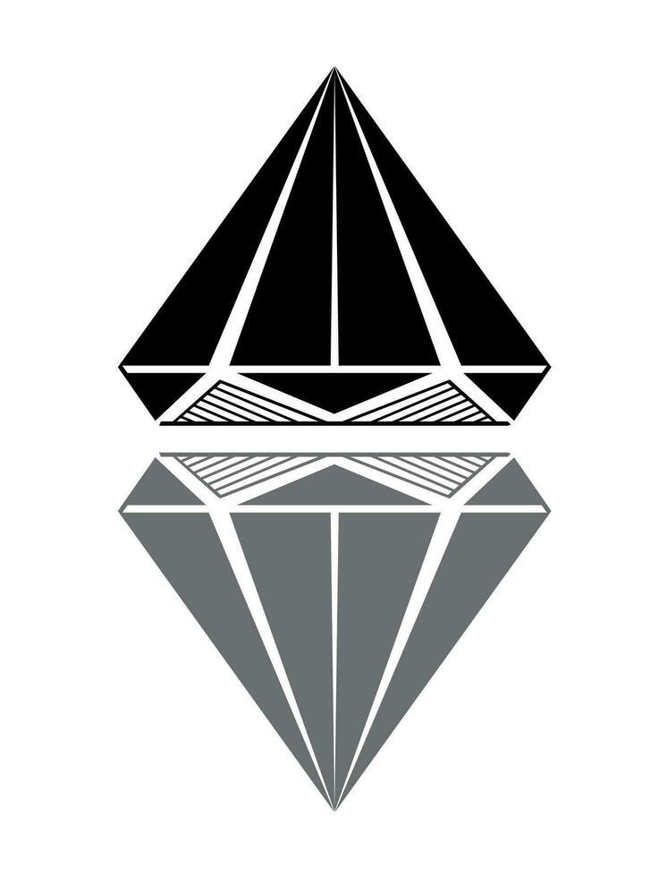 conception pierre symboles. diamant conception vecteur