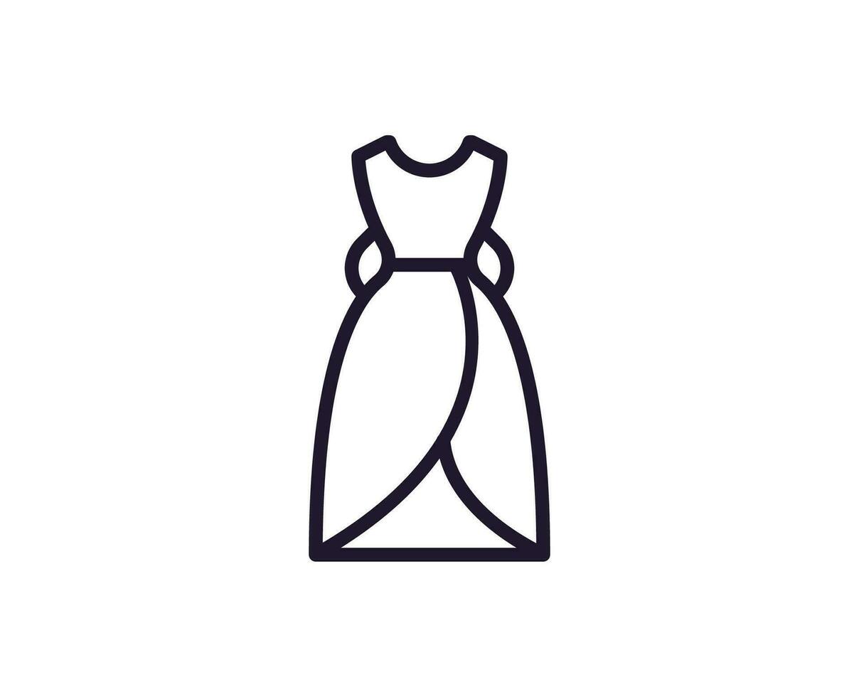 robe concept. Célibataire prime modifiable accident vasculaire cérébral pictogramme parfait pour logos, mobile applications, en ligne magasins et la toile des sites. vecteur symbole isolé sur blanc Contexte.