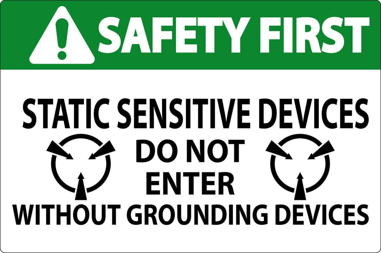 sécurité premier signe statique sensible dispositifs faire ne pas entrer sans pour autant mise à la terre dispositifs vecteur