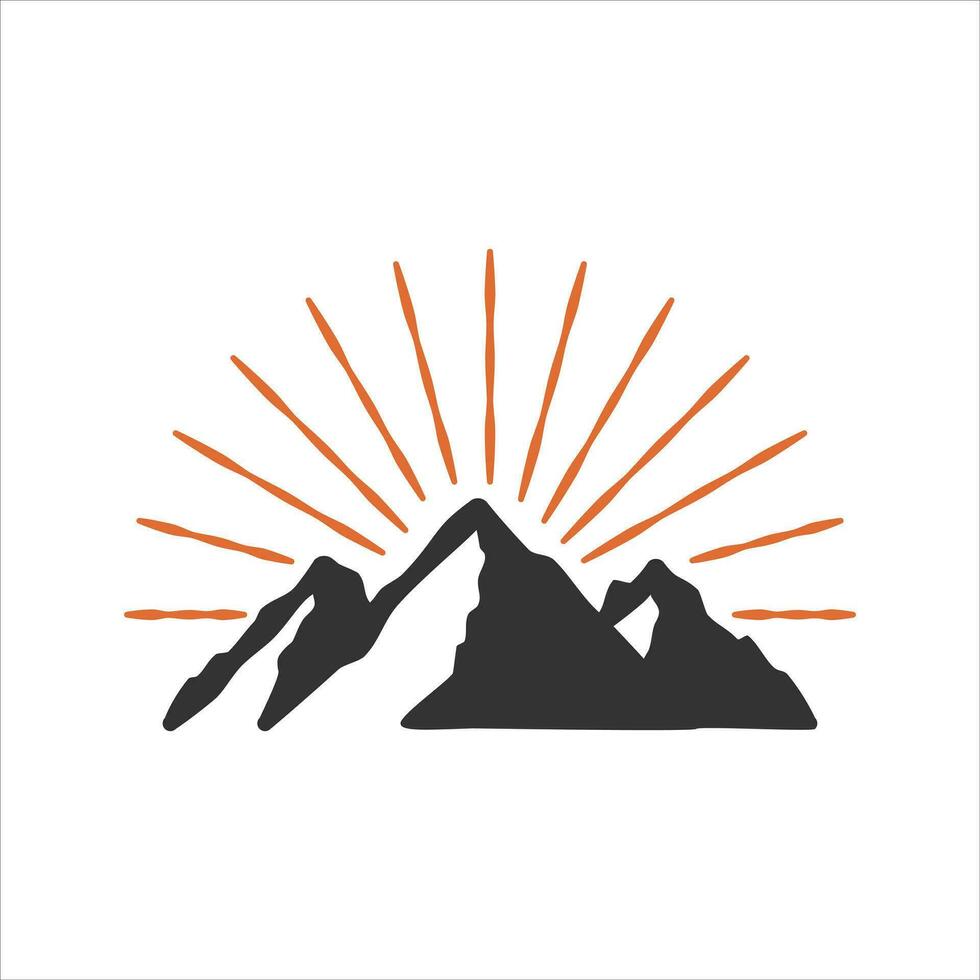 Facile Montagne logo conception adapté pour Extérieur communauté, montagne, ou Extérieur mode logo vecteur