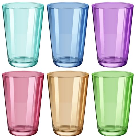 Verres à boire clairs vecteur