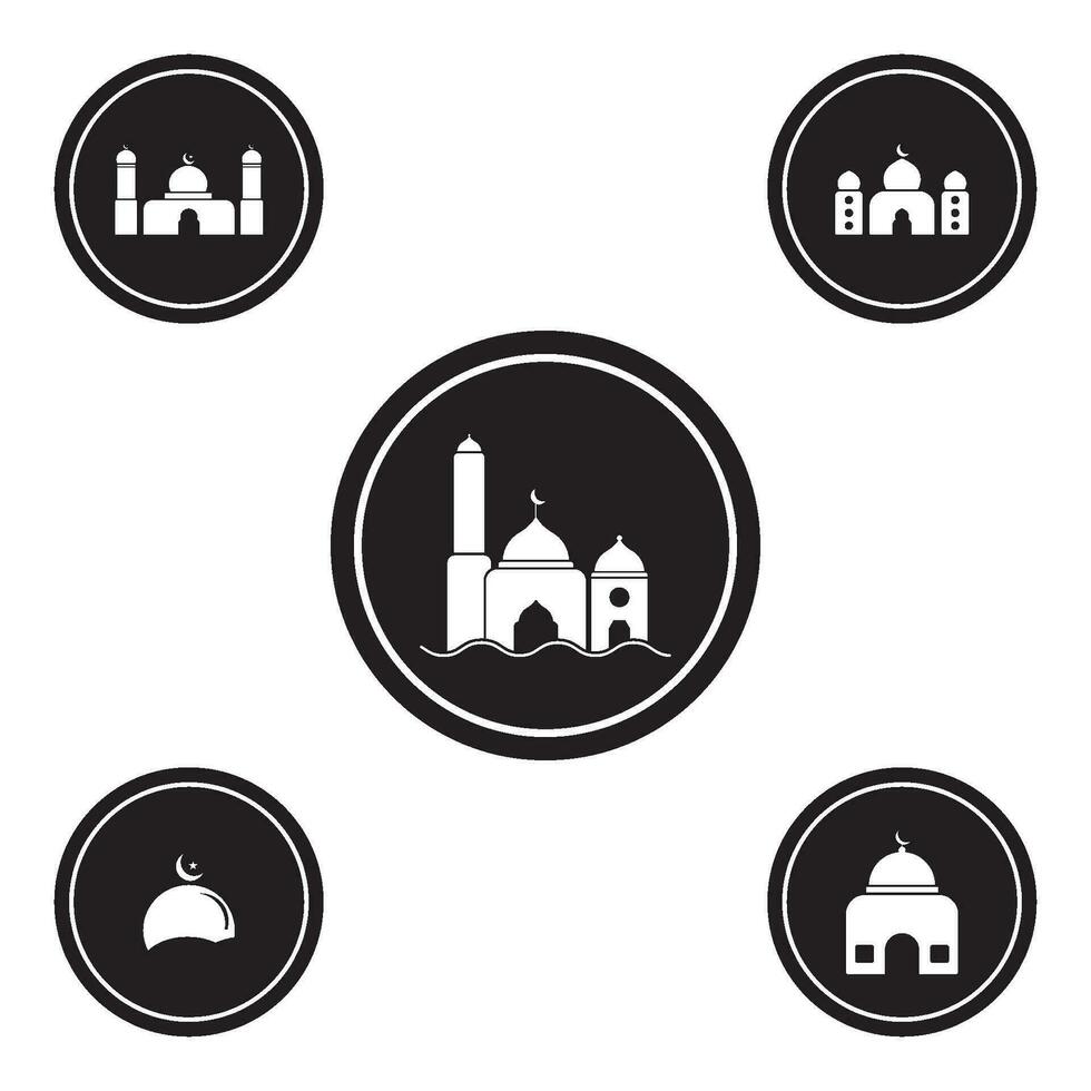 vecteur d'icône de mosquée