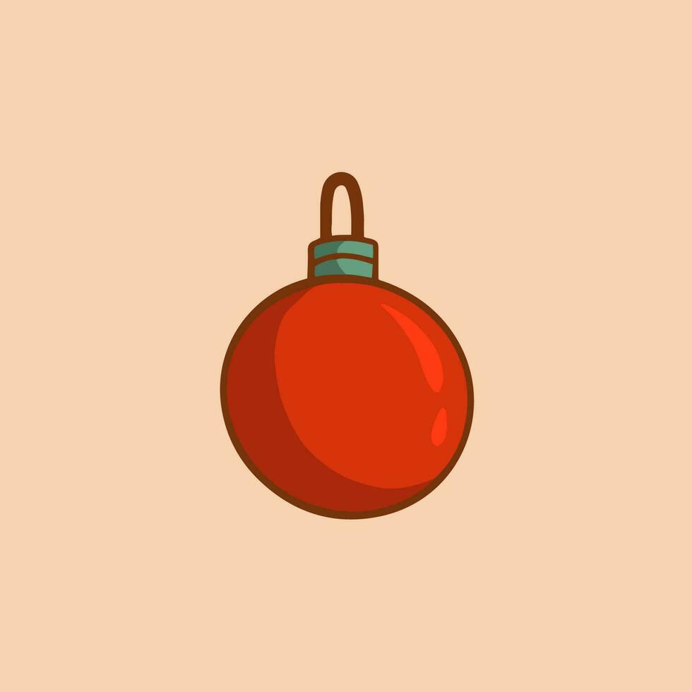 Noël babiole Balle ornement symbole. social médias poste. Noël décoration vecteur illustration.