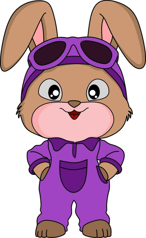 mignonne lapin mascotte dessin animé personnage vecteur