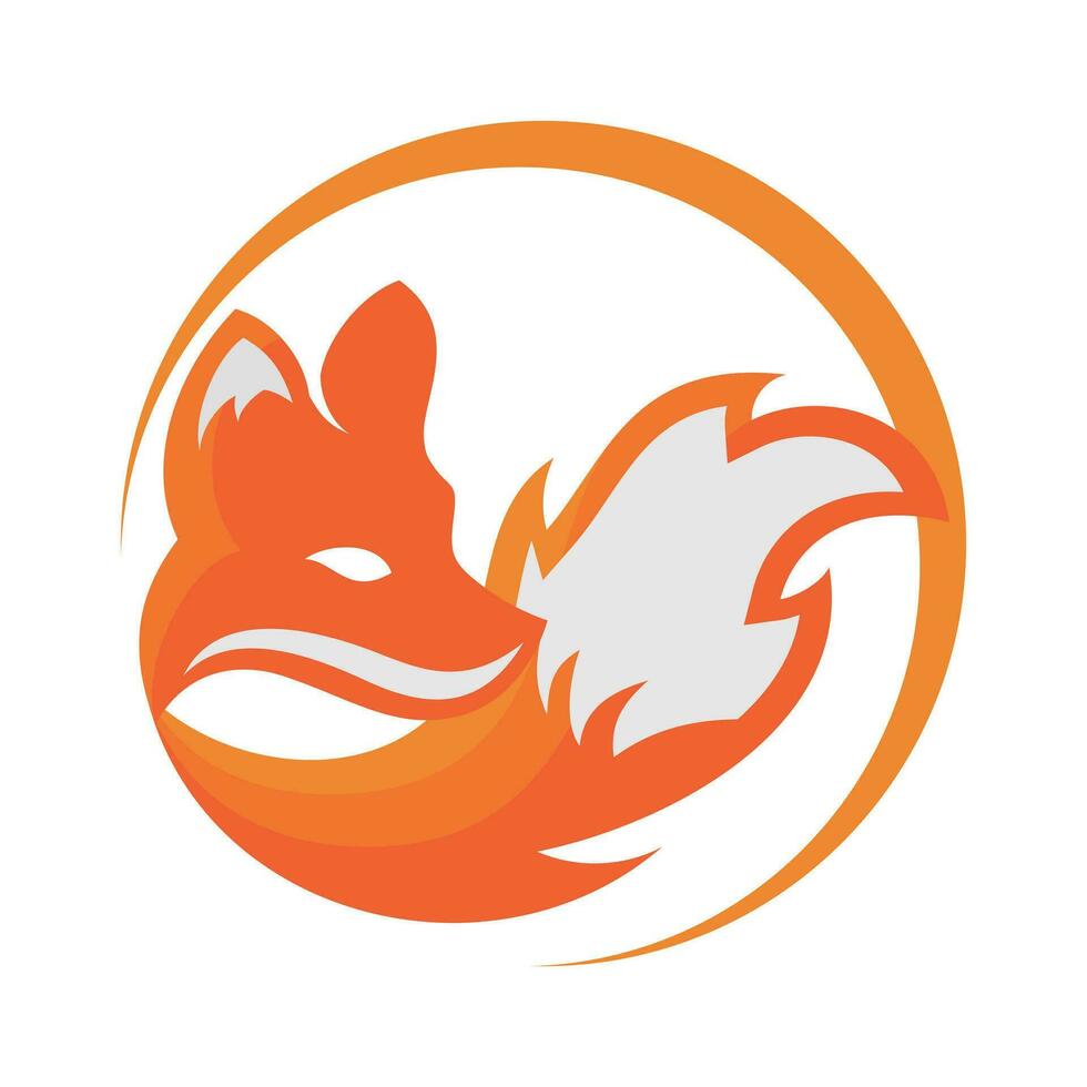 modèle de vecteur de conception de logo de renard