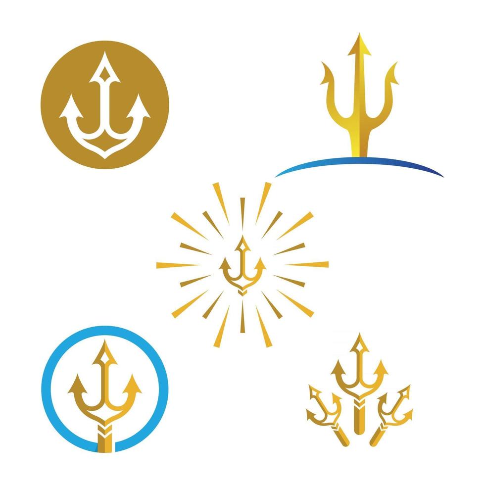 illustration des images du logo trident vecteur