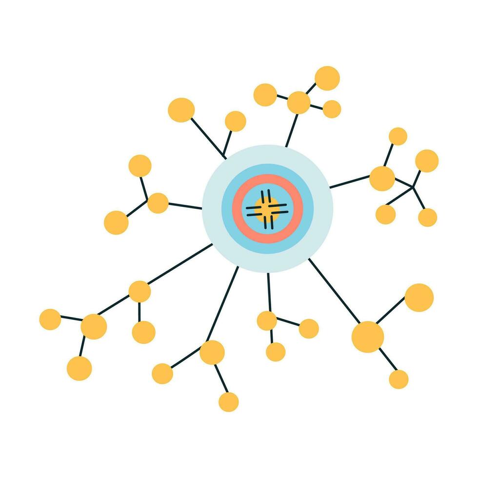 nerf cellule vecteur illustration. artificiel neural réseau t