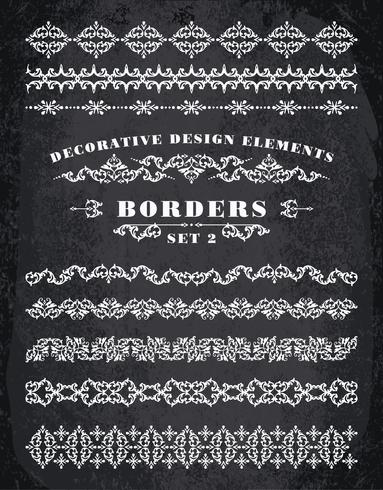Frontières d&#39;ornements de vecteur. Éléments de design décoratifs. vecteur