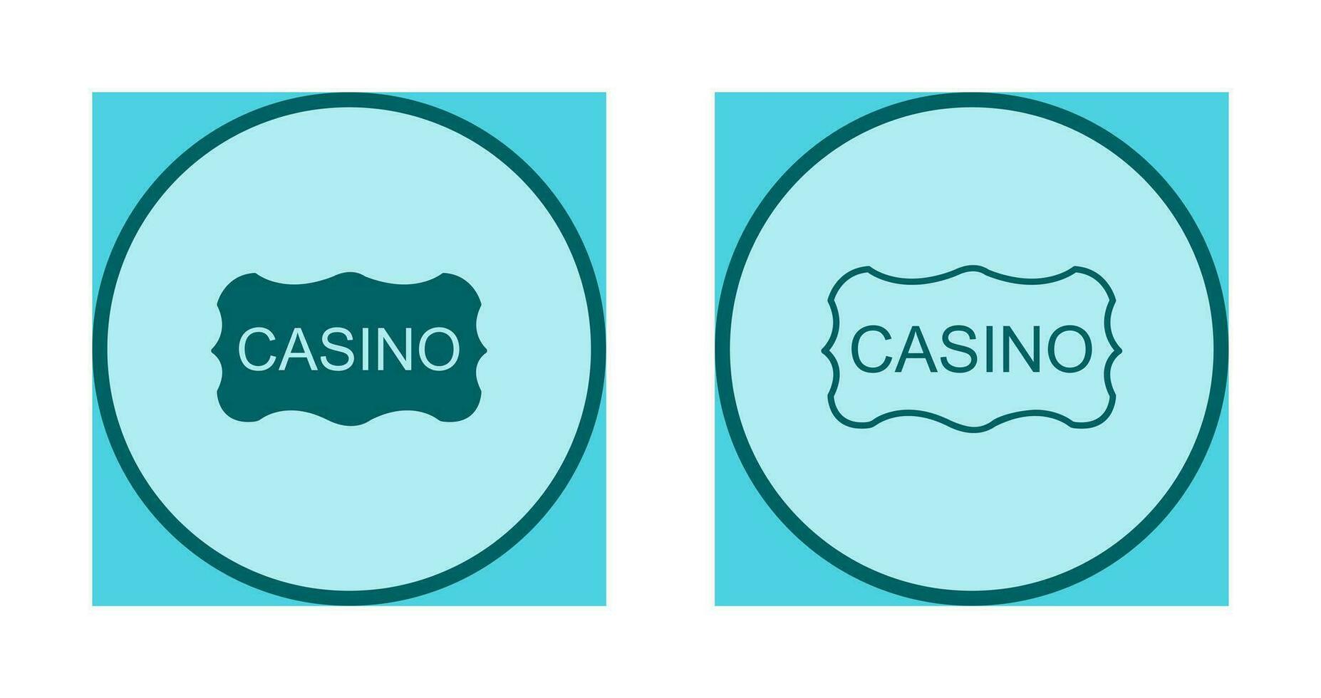 icône de vecteur de signe de casino