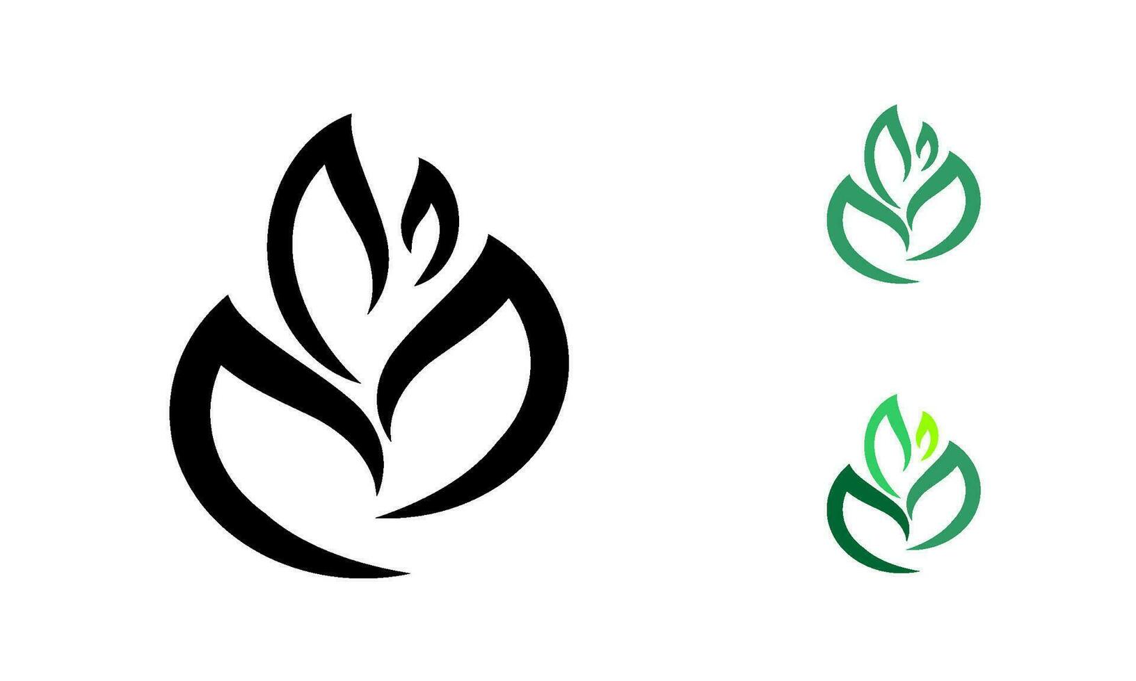 croissance feuille silhouette logo vecteur