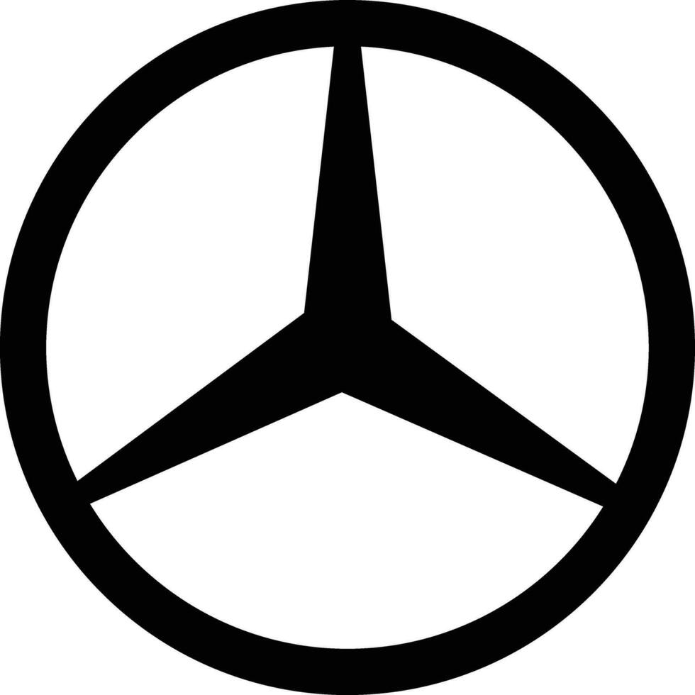 mercedes logo icône voiture marque signe symbole célèbre étiquette identité style Haut automobile industrie chef art conception vecteur. noir voiture emblème signe vecteur