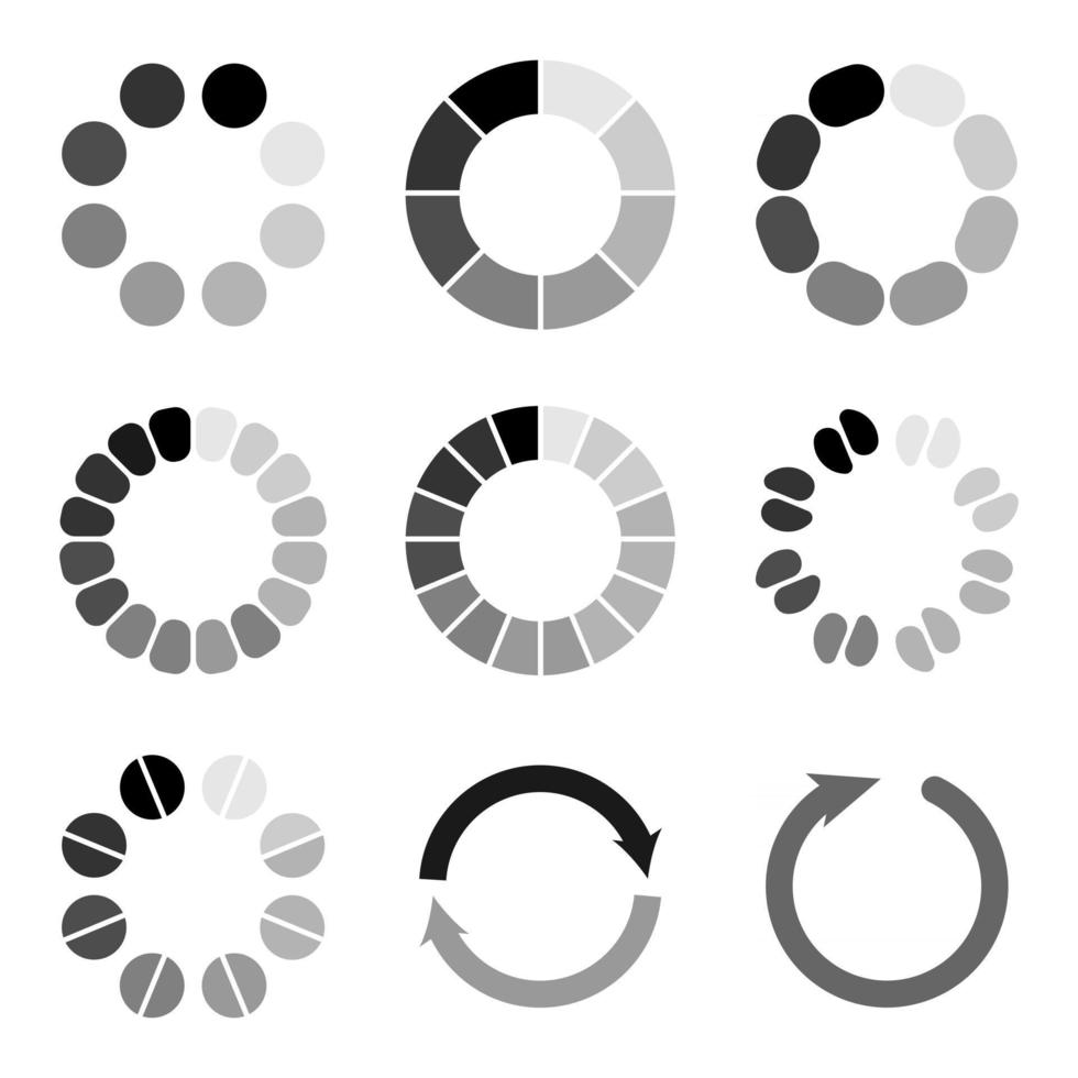 ensemble d'icône de charge différente vecteur