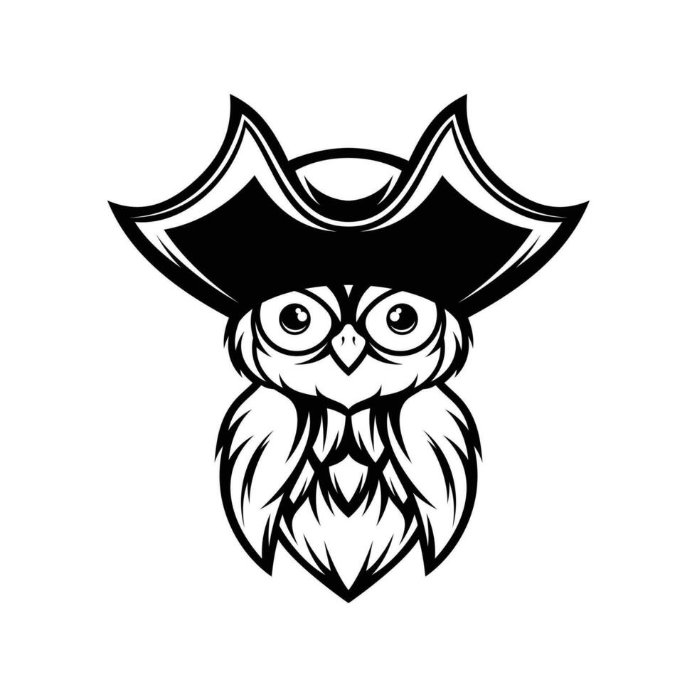 hibou pirates contour vecteur