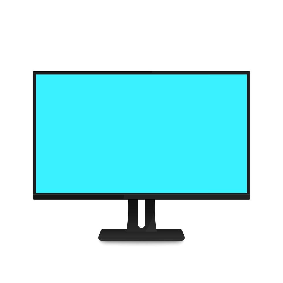 maquette d'écran d'ordinateur, affichage avec un grand écran vide, image vectorielle vecteur